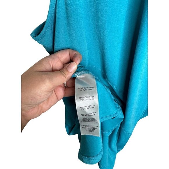 NWT Zim & Zoe Asymmetrical Sleeveless Tunic Teal 26/28 - Picture 3 of 4